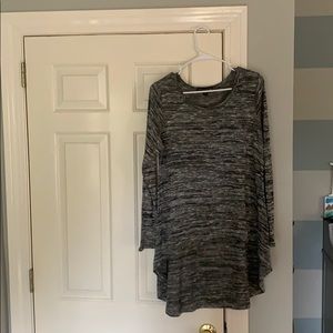 different shades of grey, long-sleeved shirt